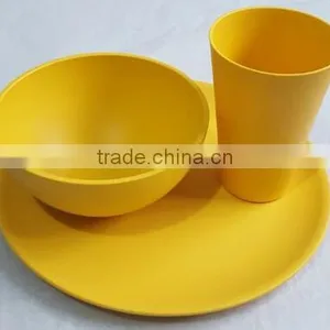Environmental Inexpensive Long-lasting Bamboo Fiber Tableware Set thumbnail-1