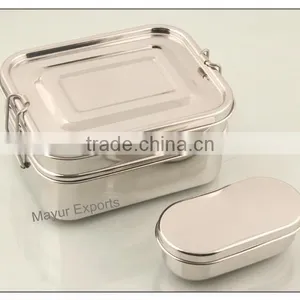 Stainless Steel Lunch Box - With Small Container thumbnail-1