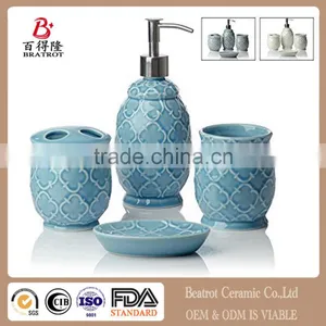 Designer 4-Piece Ceramic Bath Accessory Set by Beatrot thumbnail-1