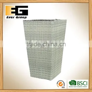 Large Hand Woven Plastic Rattan Indoor Decorative Flower Planter thumbnail-2