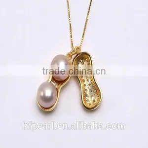 9mm Unique Lavender Cultured Freshwater Pearl Pendant Designs thumbnail-1