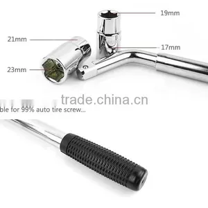 L Telescopic Wheel Nut Wrench L Type Socket Tyre Spanner Set thumbnail-3