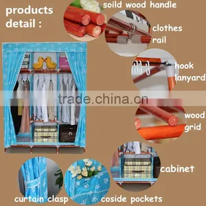 Non Woven Fabric Portable Wardrobe Closet Storage Cabinet Shipping From China thumbnail-1