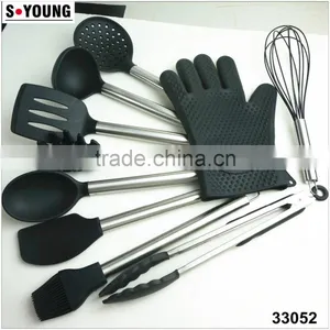 33052 10-pcs Silicone Kitchen Utensil With Stainless Steel Handle thumbnail-1