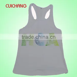Wholesale Heat Transfer/silk Screen Print Polyester/cotton Custom Design Tank Top Gym Singlets YDBX-070 thumbnail-5