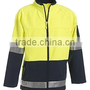 Hi Vis 3cm Lemon Windsheild Fleece Safety Jacket With Zip Front thumbnail-1