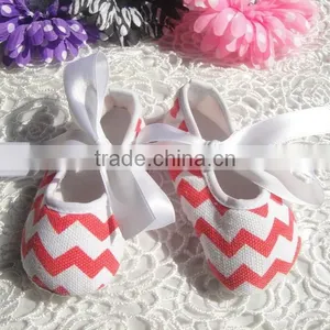 2015wholesaleColorful Chevron Girls Baby Shoes With Cute Ribbon Shoelace Prewalker Toddlers Cotton Walking Shoes thumbnail-6