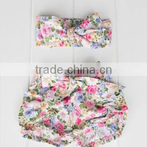 Baby Girl Cotton Bloomers Ruffles Diaper Cover Multicolor Options Wholesale China Factory thumbnail-3