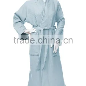 100% Premium Cotton Quick Dry Unisex Waffle Weave Bath Robe thumbnail-2