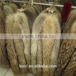 Factory Direct Sales of Real Natural a Raccoon Fur Collar Both Men and Women's Fashion Raccoon Collar 80*14 cm thumbnail-3