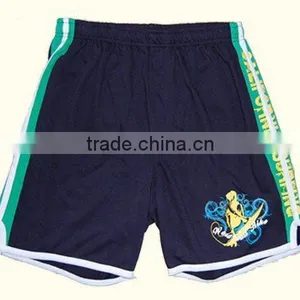 Mens Black Sports Shorts With Pattern thumbnail-1