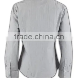 100% Cotton Design China Made Business Design White and Grey Flannel Shirt Mens thumbnail-4