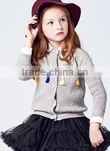 2017 OEM Custom-Made Shawl Knitting Patterns Sweater Coat for Children thumbnail-4