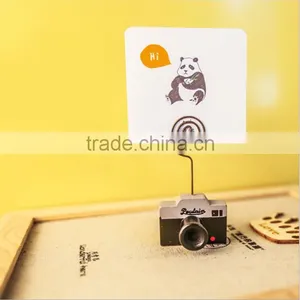 Novel Cute Clock Camera TV Telphone Shape Name Card Paper Photo Clips Stand Holder Resin Craft for Logo Custom thumbnail-3