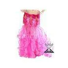 Pink Peacock Fishtail Belly Dance Skirt for Stage With Crystal Cotton / Blended Yarn thumbnail-1