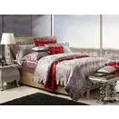 Bright Brown Elegant Floral Luxury Silk Bed Sets Lace Queen and King thumbnail-1