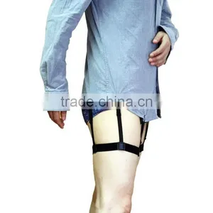 Punk Mens Adjustable Invisible Shirt Stays Garters Leg Thigh Elastic Garter Belt Suspender Accessories thumbnail-3