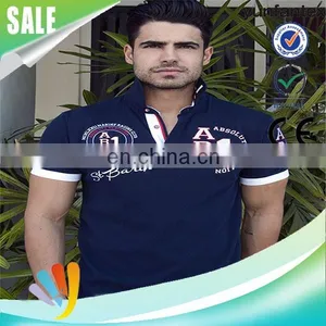 2017 Latest New Fashion Design EMB Red and Blue Polo Shirt thumbnail-1