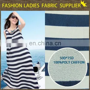 Shaoxing Textile 2014 Navy Style Chiffon Fabric Poly Print Chiffon thumbnail-1