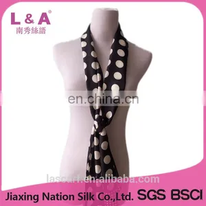 2017 Newest Women Customer Printing Long Twill Silk Scarf thumbnail-1