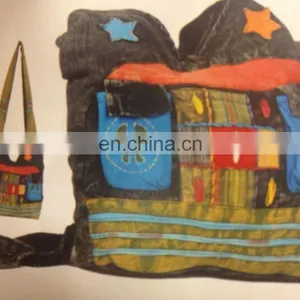 Canvas Bags for Embroider Canvas Lady Gaga Style Handbags thumbnail-2