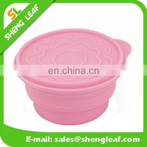 Easy-cleaning Collapsible Silicone Bowl With Cover thumbnail-1