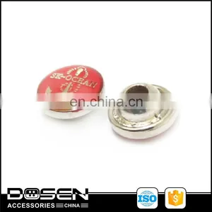 Gold Tone Red Painting Clear Organic Gel Custom Brand Decorative Rivet Shoes Decorative Metal Studs For Clothing Jacket Shorts thumbnail-1