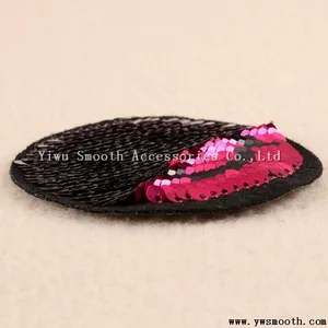 Fashion Reversible Heart Sequin Designs Embroidery Patches Decoration Garment Accessories thumbnail-3
