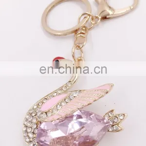 Swan Goose Keyring Animal Lovely Rhinestone Crystals Purse Bag Key Chain thumbnail-5