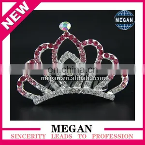Mini Princess Girls Party Rhinestone Headband Tiara Crown Hair Comb thumbnail-1