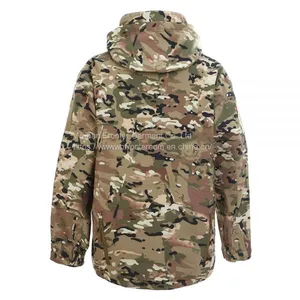 Chinese Clothing Manufacturers Khaki Soft Shell Jacket For Outdoor Jacket thumbnail-2