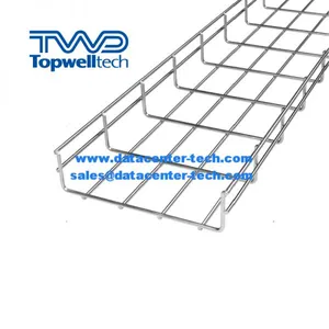 OEM Indoor Zinc Plated Galvanized Steel Wire Mesh Cable Tray thumbnail-2