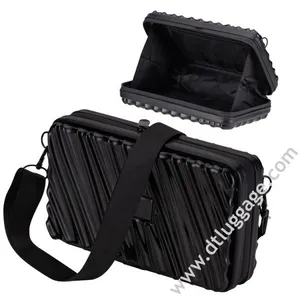 Customized Logo Fashion Waterproof ABS PC Mini Travel Storage Bag Small Women Beauty Travel Make Up Luggage Case thumbnail-1