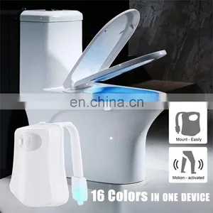 3AAA Batteries Motion Sensor Toilet Seat Night Light Toilet Lamp Led Toilet Bathroom Night Light 16 Color With Sensor thumbnail-2