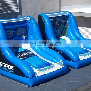 Blue Inflatable Basketball Hoop Play Center Fun Basketball Game Court For Sale thumbnail-6