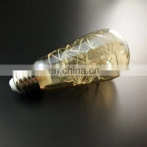 St58 Dimmable St58 Clear Amber Glass 2200k E22 E27 B22 3.5W RGB Carbon Led Filament Bulb thumbnail-6