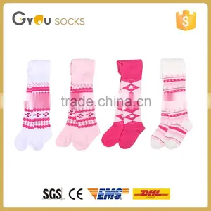 Pink Kids Girls Hand Knit Lovely Pattern Baby Stockings/cotton Baby Long Socks thumbnail-1