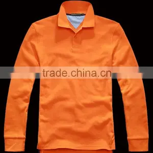 Long Sleeve Fitted Cotton Polo Shirt thumbnail-1