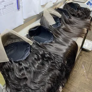 KHH 150% 180% Density HD Full Lace Human Hair Wigs For Black Women,Wholesale Brazilian Virgin Hair Transparent Lace Front Wig thumbnail-4