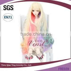 Cheap Fashion Colorful Long Curly Synthetic Baby Doll Hair Wigs thumbnail-1