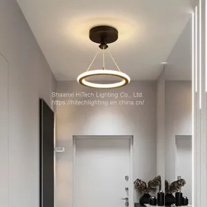 Creativity LED Chandeliers Lamps For Living Room Bedroom Corridor Indoor Ring Lighting Lights Ceiling Mount Luminaire Lustre thumbnail-1