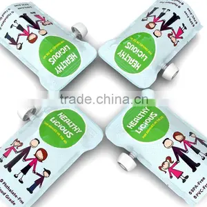 China Made Plastic Foil Laminated Resealable Stand up Pouch With Corner Spout for Baby Food thumbnail-2