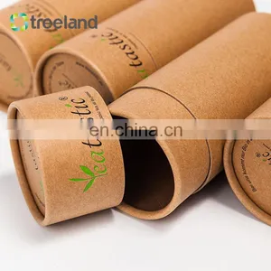 Biodegradable Recycled Kraft Paper Cylinder Tea Packaging Boxes thumbnail-4
