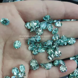 Top Quality Blue Moissanite Green Loose Moissanite Round Oval Princess Marquise Cut Germstones Moissanite thumbnail-1