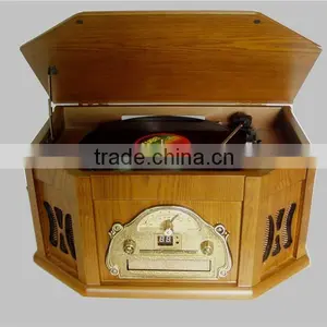 Vintage Record Player 3-speed Built in Stereo Speaker Turntable, Aux in RCA Out Jacks thumbnail-3