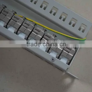 Short Delivery 24 Ports Loaded Network Patch Panel FTP Keystone With Back Bar thumbnail-2