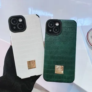 Personalized Maple Leaf Logo Vintage Crocodile Magsafe Fine Hole Mobile Phone Case For Iphone 7 8P X Xr 11 12 13 14 Pro Max thumbnail-5