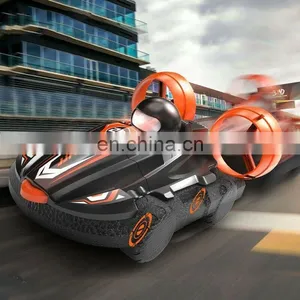 Hot JJRC Q86 2.4G 2 IN 1 Amphibious Drift Car Remote Control Hovercraft Speed Boat RC Stunt Car for Kid Boys Christmas Toys thumbnail-5