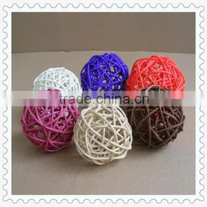 Personalized Colorful Weaving Rattan Christmas Ball thumbnail-1