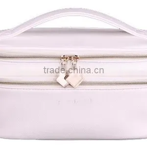 Leather Travel Cosmetic Organizer Makeup Artist Train Case, Leather Beauty Travel Bag Quality Choice thumbnail-2